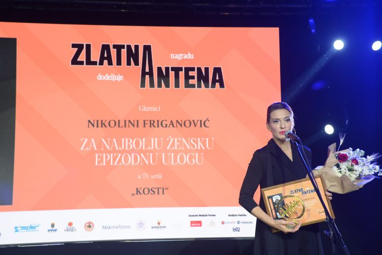 ZLATNA ANTENA ZA NAJBOLJU ŽENSKU EPIZODNU ULOGU GLUMICI NIKOLINI FRIGANOVIĆ