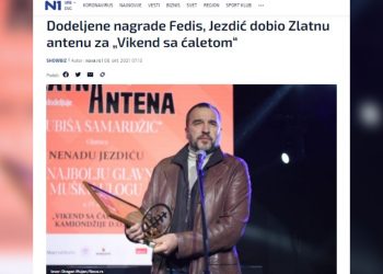 N1: DODELJENE NAGRADE FEDIS, JEZDIĆ DOBIO ZLATNU ANTENU ZA „VIKEND SA ĆALETOM“
