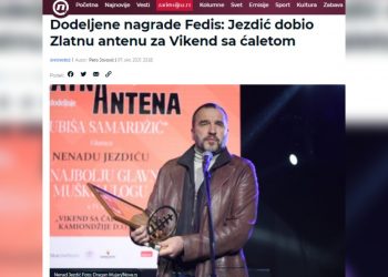 NOVA: DODELJENE NAGRADE FEDIS, JEZDIĆ DOBIO ZLATNU ANTENU ZA „VIKEND SA ĆALETOM“