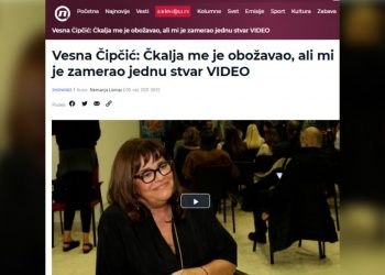 NOVA: VESNA ČIPČIĆ: ČKALJA ME JE OBOŽAVAO, ALI MI JE ZAMERAO JEDNU STVAR