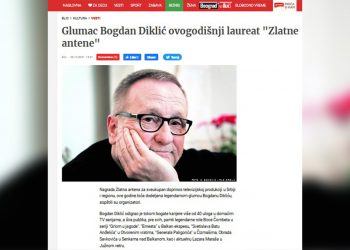 PORTAL BLIC: GLUMAC BOGDAN DIKLIĆ OVOGODIŠNJI LAUREAT „ZLATNE ANTENE“